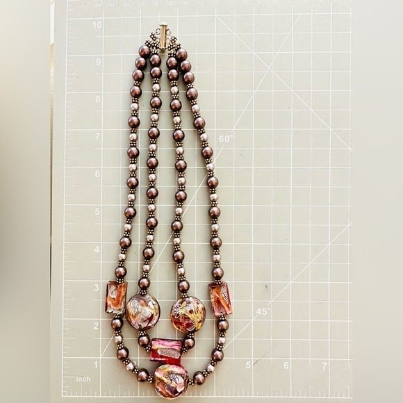 Vintage Beautiful Art Glass 925 NECKLACE - Picture 13 of 17